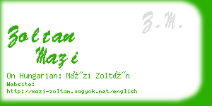 zoltan mazi business card